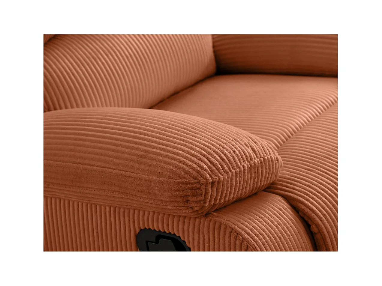 RELAXXO - Fauteuil relaxation manuel LEO en velours côtelé - Terracotta