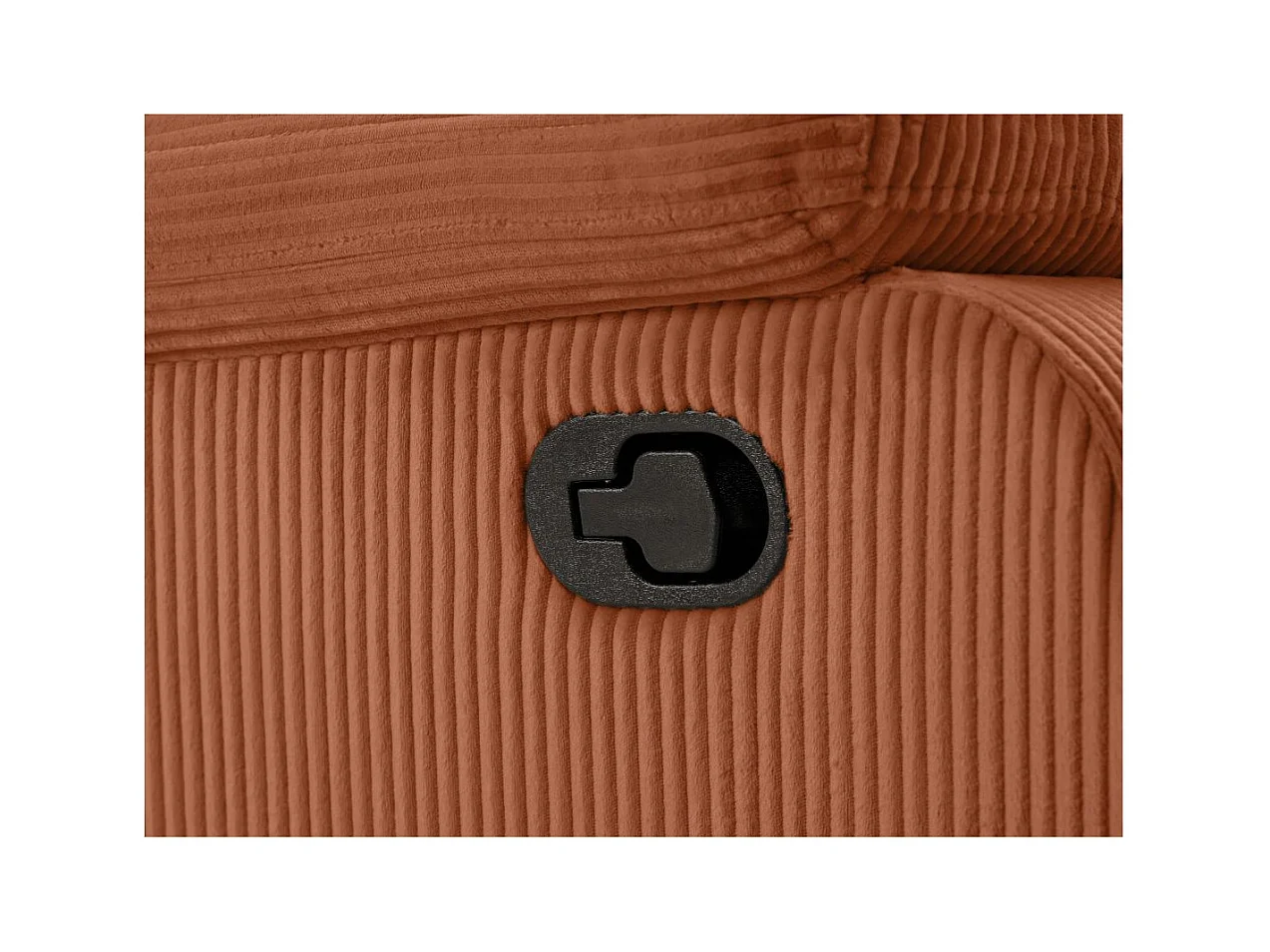 RELAXXO - Fauteuil relaxation manuel LEO en velours côtelé - Terracotta