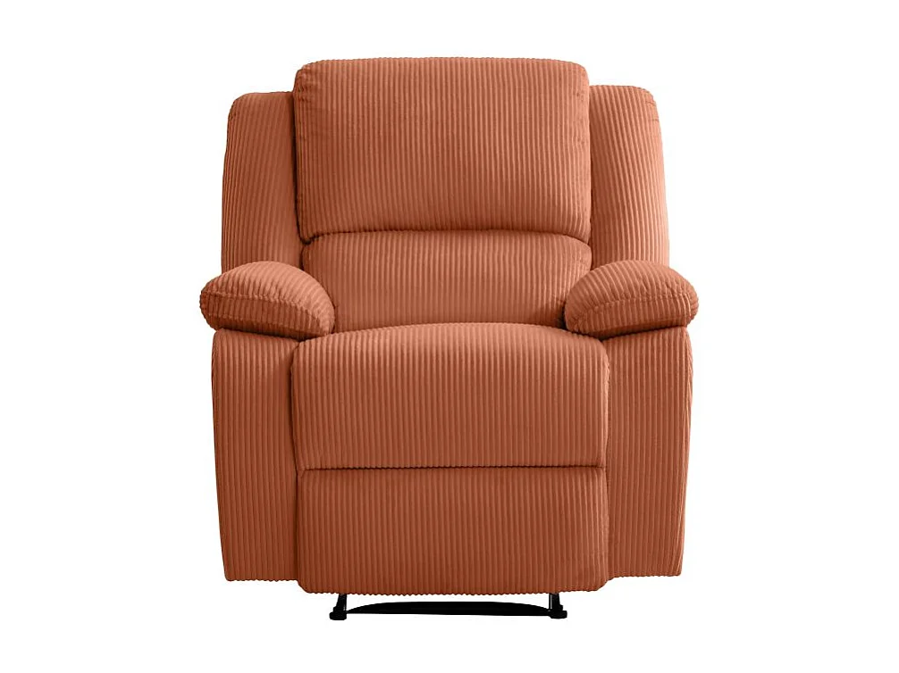 RELAXXO - Fauteuil relaxation manuel LEO en velours côtelé - Terracotta