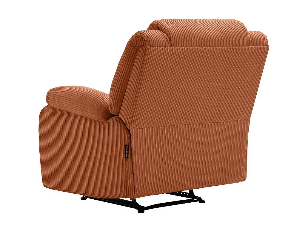 RELAXXO - Fauteuil relaxation manuel LEO en velours côtelé - Terracotta