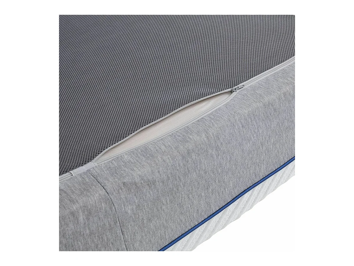 Matelas en ressorts en sachet 160x200 cm ressorts ensachés blanc REVA