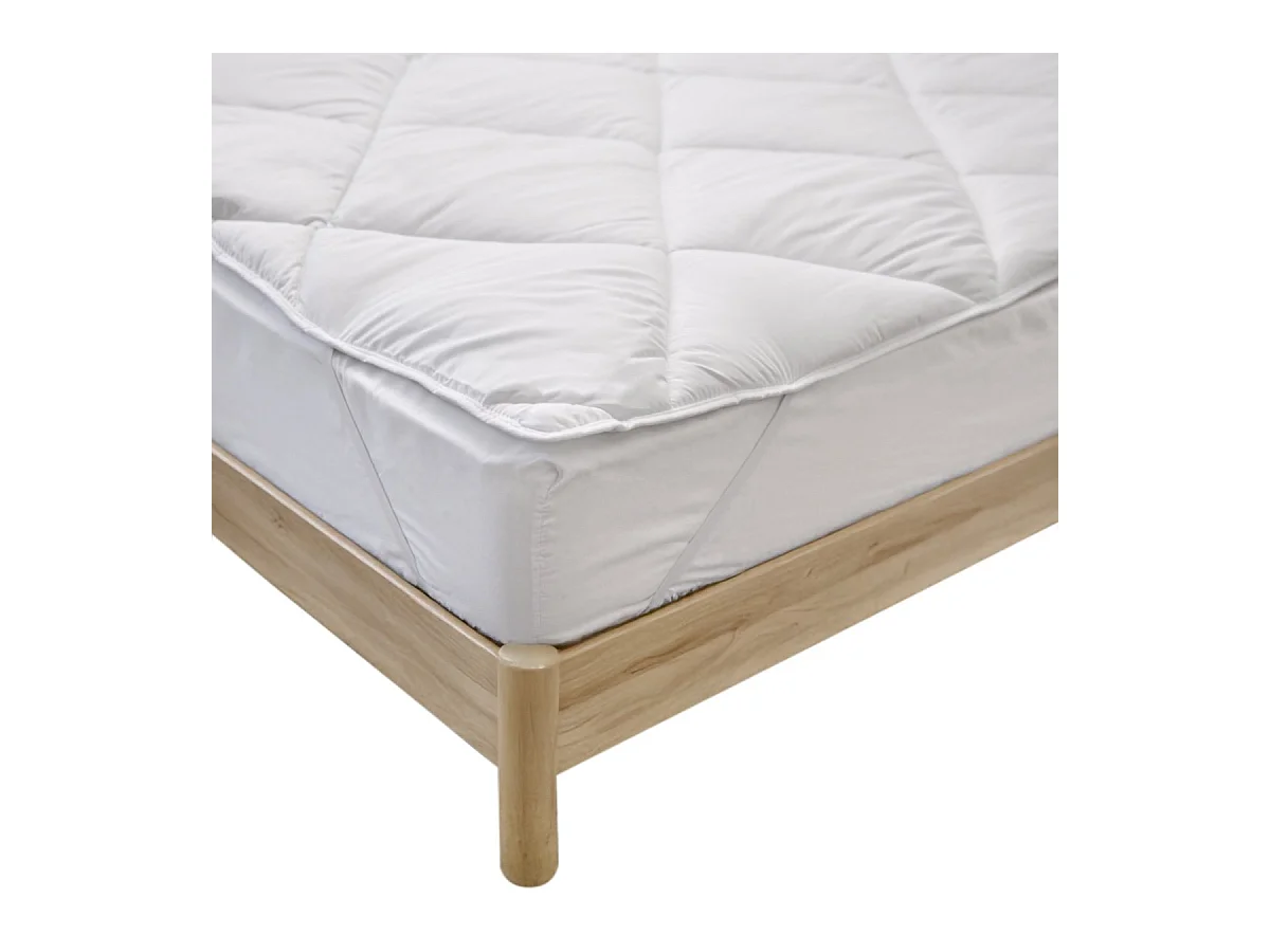 Surmatelas 160x200 cm Confort Anti-acariens Moelleux - Traitement naturel