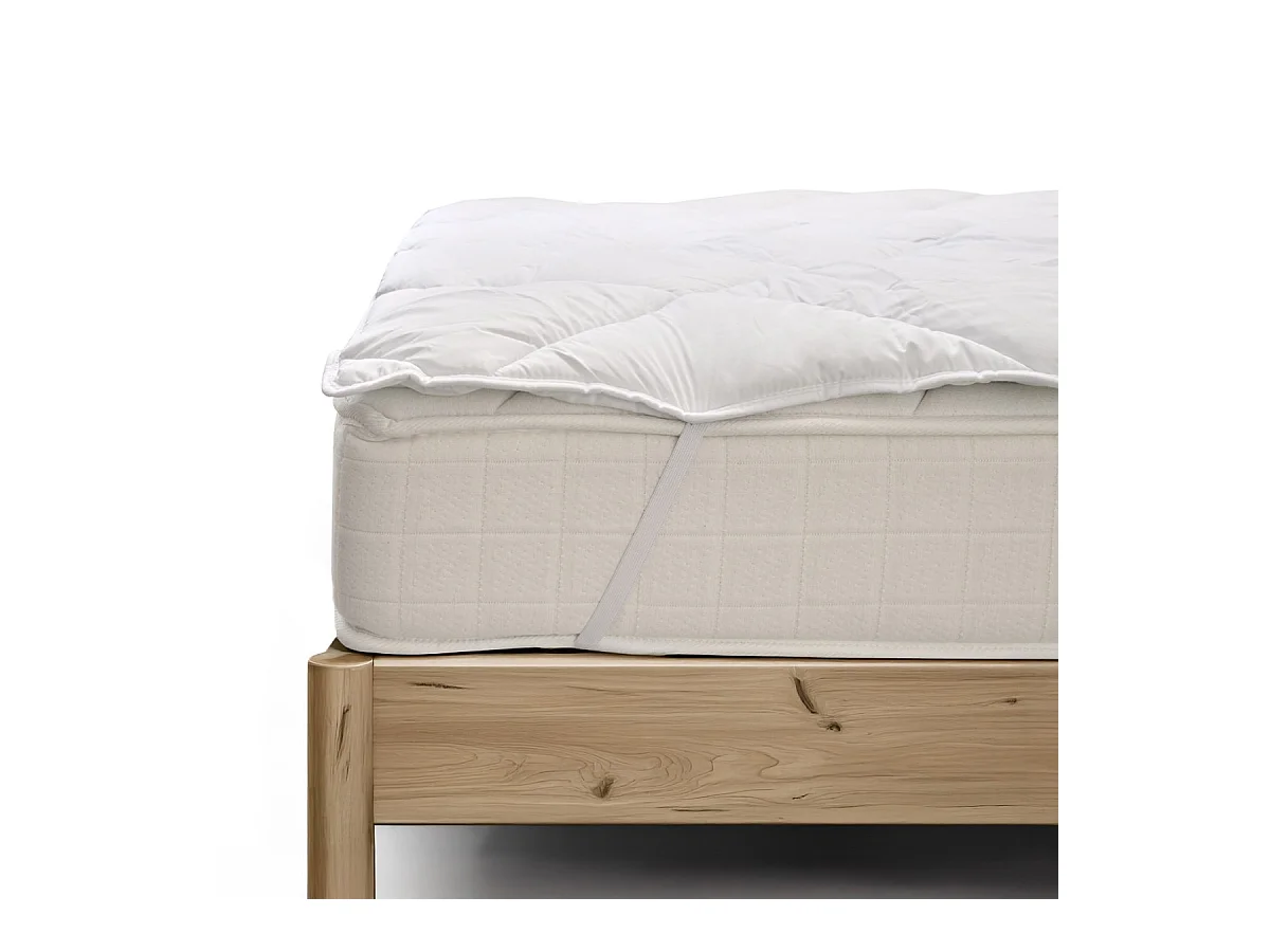 Surmatelas 160x200 cm Confort Anti-acariens Moelleux - Traitement naturel