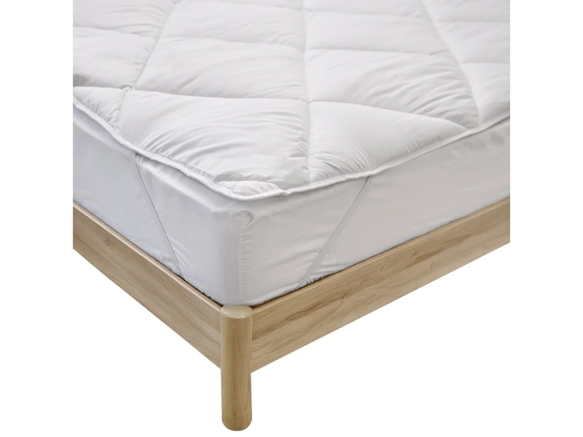 Surmatelas 160x200 cm Confort Anti-acariens Moelleux - Traitement naturel