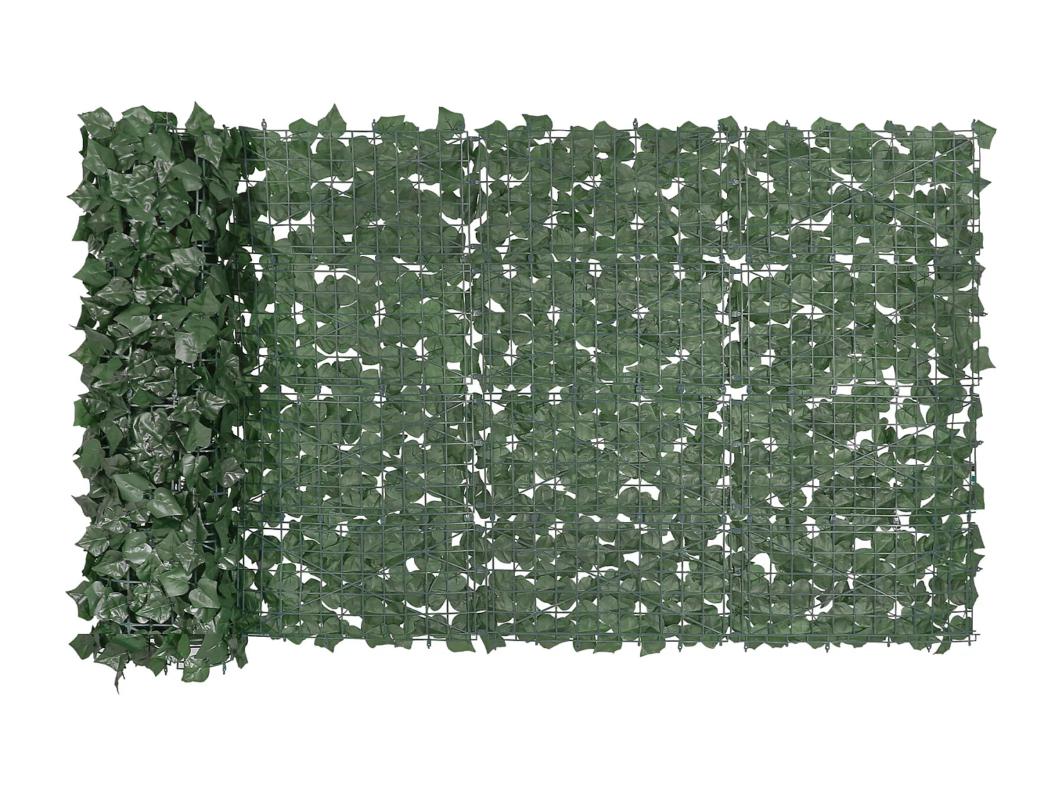 Haie Artificielle SucceBuy 99.06 x 248.92 cm Feuille d'Iierre Artificielle Écran de Clôture de Confidentialité Panneau de Décoration Haie