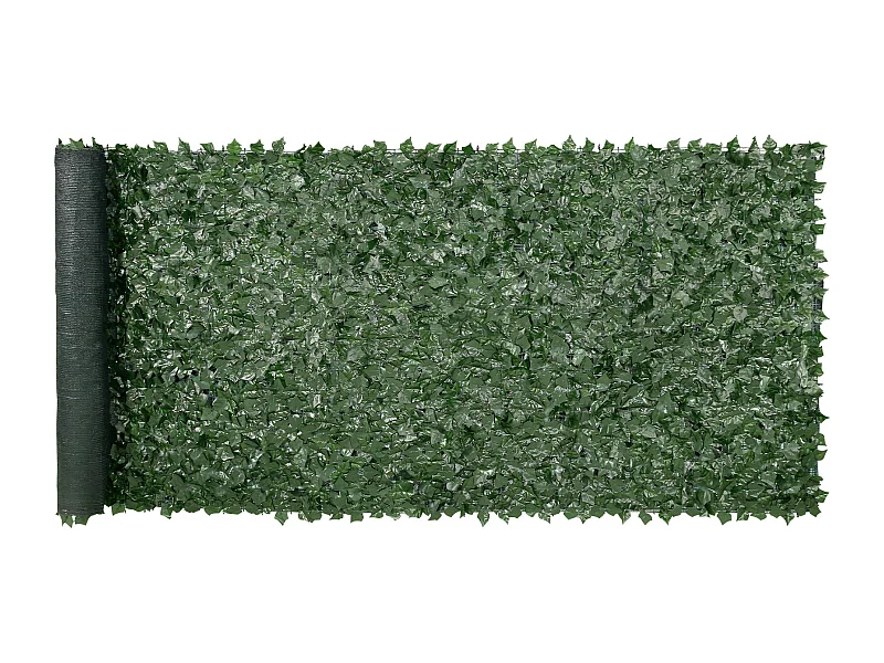 Haie Artificielle SucceBuy Clôture en Feuilles de Lierre Artificielles 149.86 x 401.32 cm avec Support en Tissu Maillé