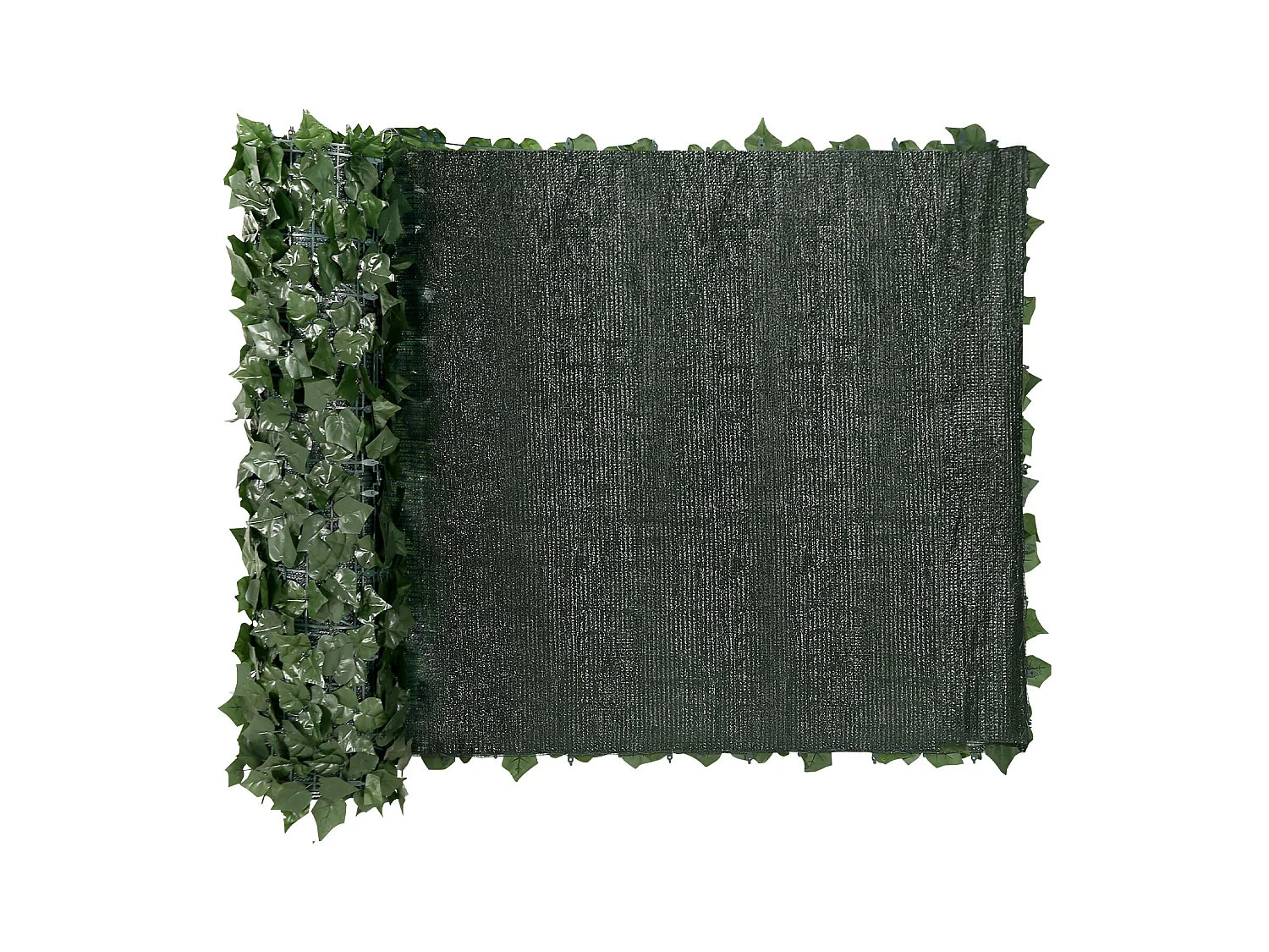 Haie Artificielle SucceBuy Clôture en Feuilles de Lierre Artificielles 99.06 x 248.92 cm avec Support en Tissu Maillé