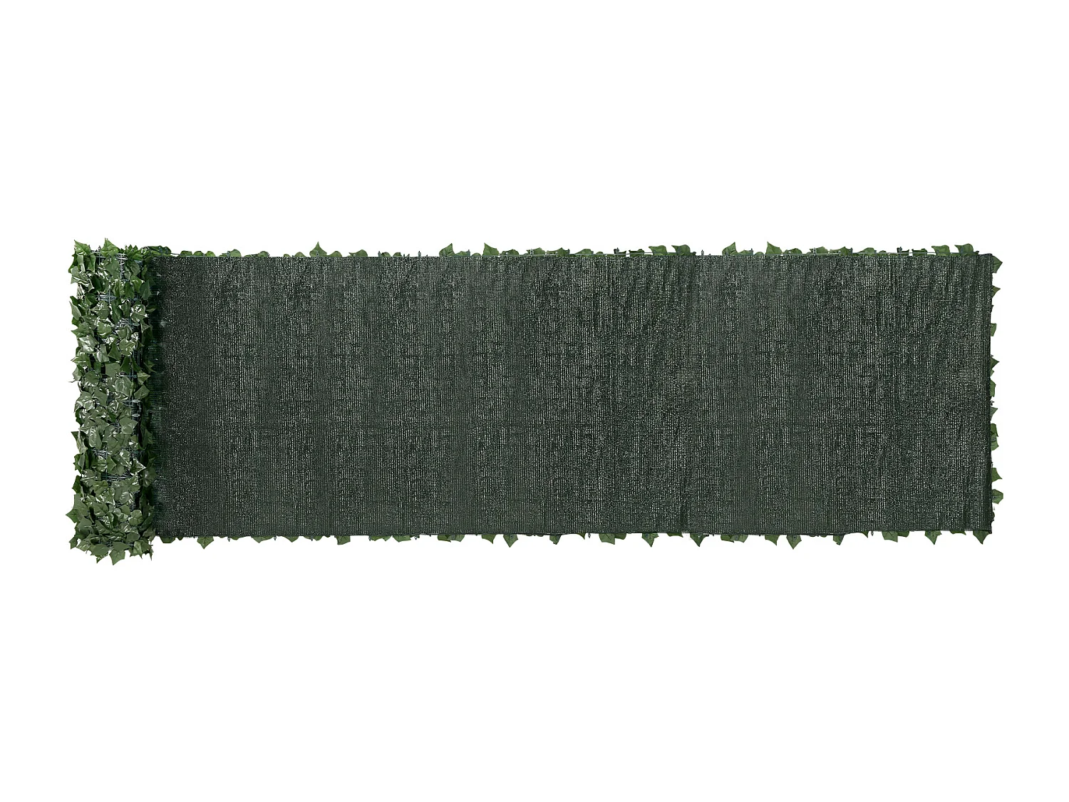 Haie Artificielle SucceBuy Écran de Clôture en Feuilles de Lierre Artificiel de 99.06 x 502.92 cm avec Tissu en Maille