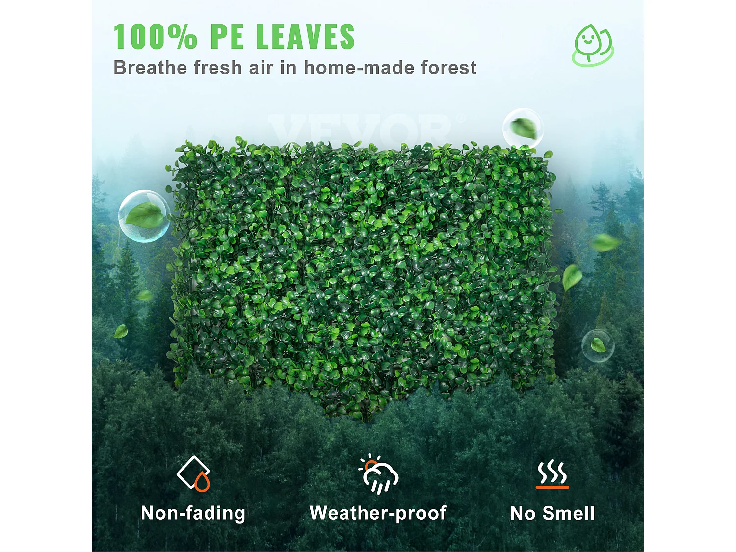 Haie Artificielle SucceBuy 12 pcs UV Artificial Boxwood Hedge Panels 50.8 x 50.8 cm Green for Fence Decor