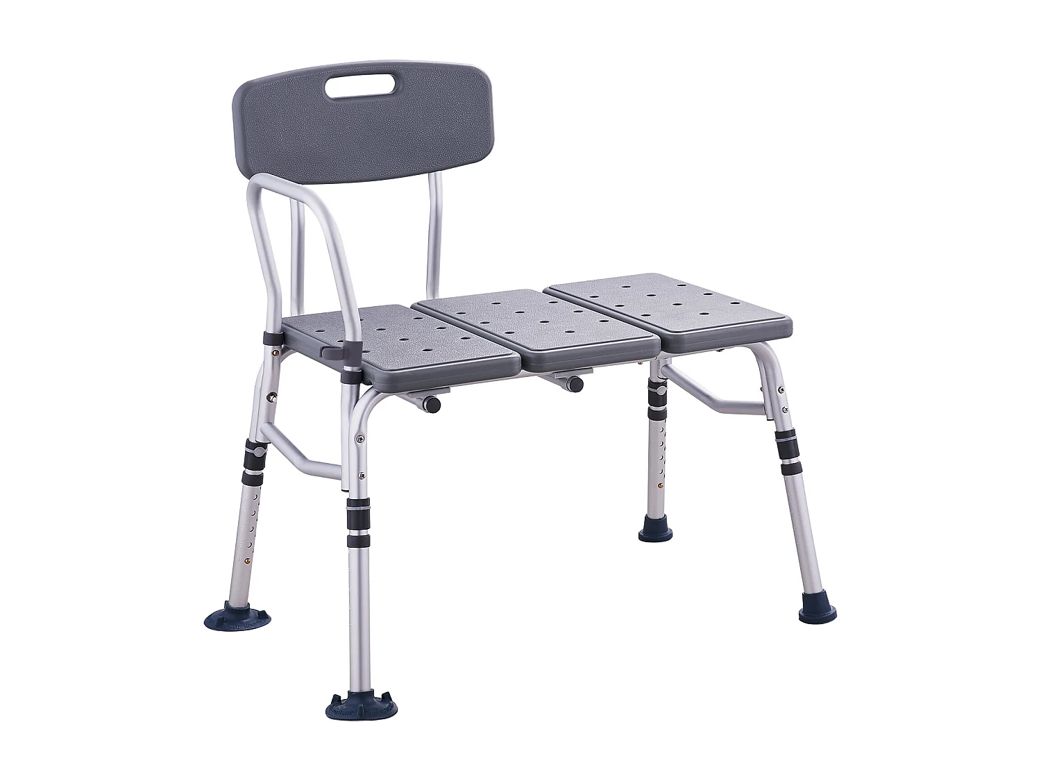 Douchestoel SucceBuy, Badtransferbank, Douchesit met Omklapbaar Rugleuning, Capaciteit 181 kg