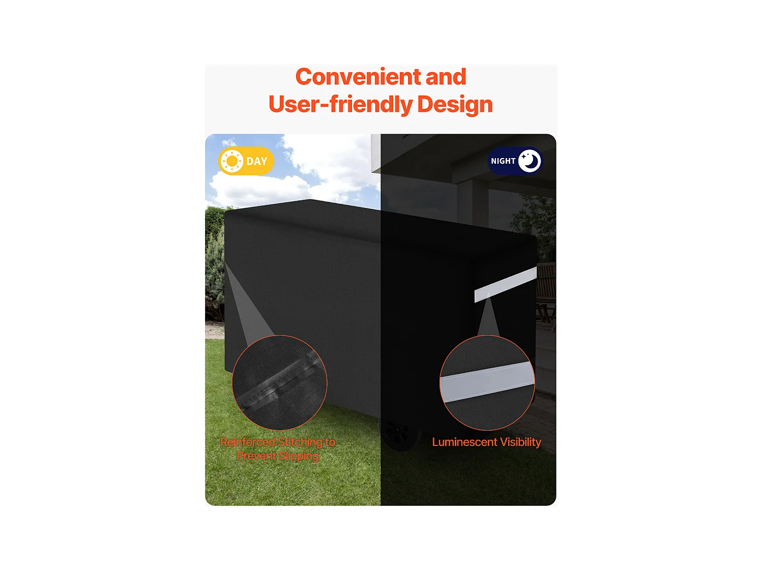 Housse de Barbecue SucceBuy, Résistante et Imperméable pour Extérieur, 152 cm, Fabriquée en Polyester 600D Durable