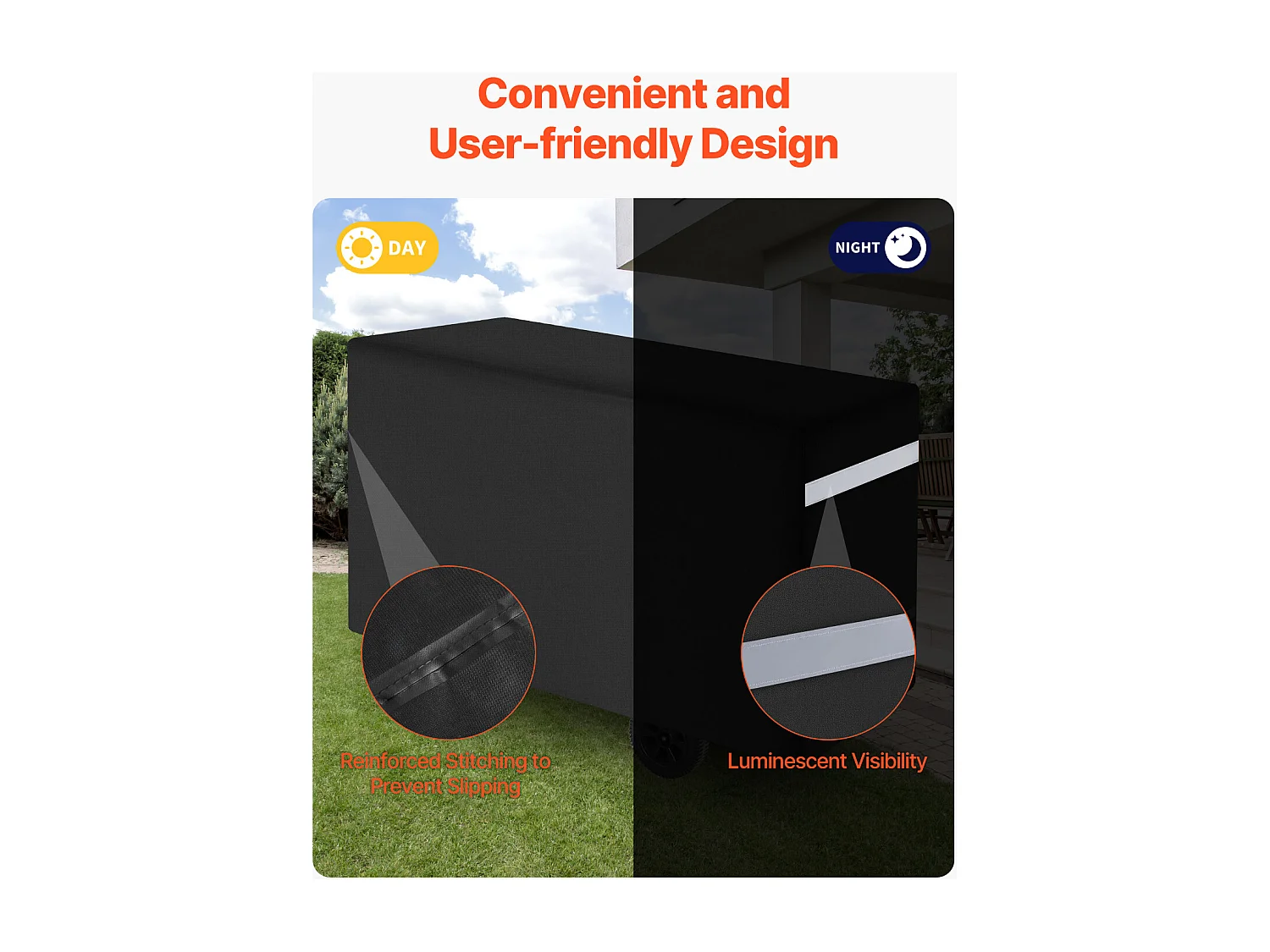 Housse de Barbecue SucceBuy, Résistante et Imperméable pour Extérieur, 152 cm, Fabriquée en Polyester 600D Durable