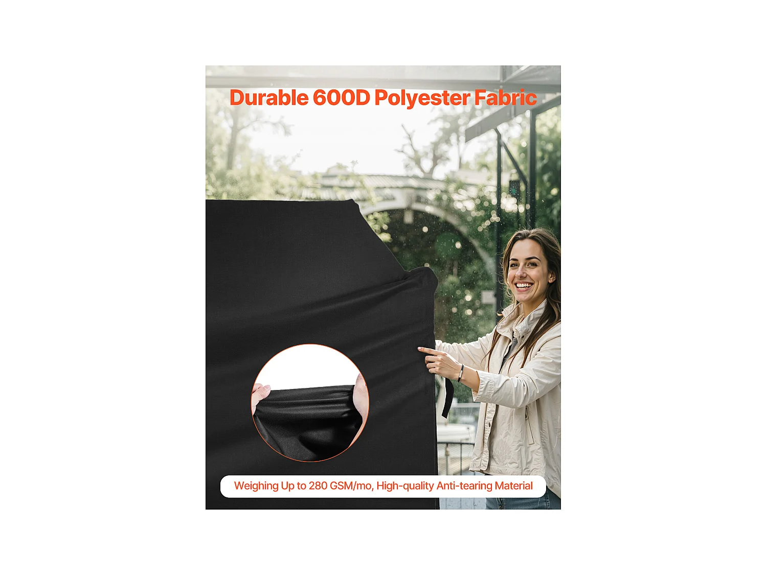 Housse de Barbecue SucceBuy, Résistante et Imperméable pour Extérieur, 147cm, Fabriquée en Polyester 600D Durable