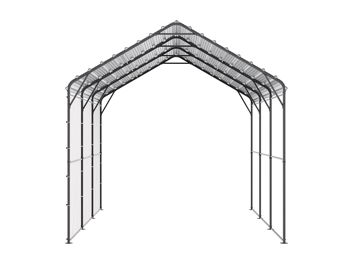Garaje Metálico Robusto para Coches SucceBuy, 305 x 457 cm, Abriego Exterior Robusto para Coches y Barcos