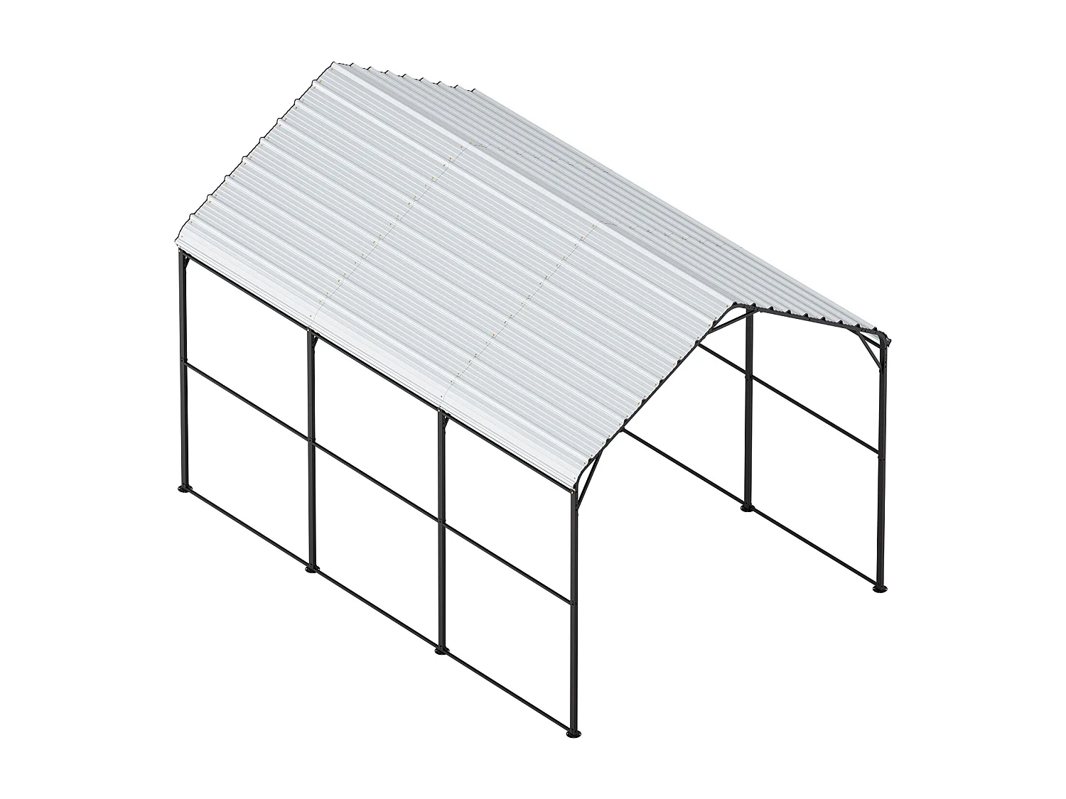 Garaje Metálico Robusto para Coches SucceBuy, 305 x 457 cm, Abriego Exterior Robusto para Coches y Barcos