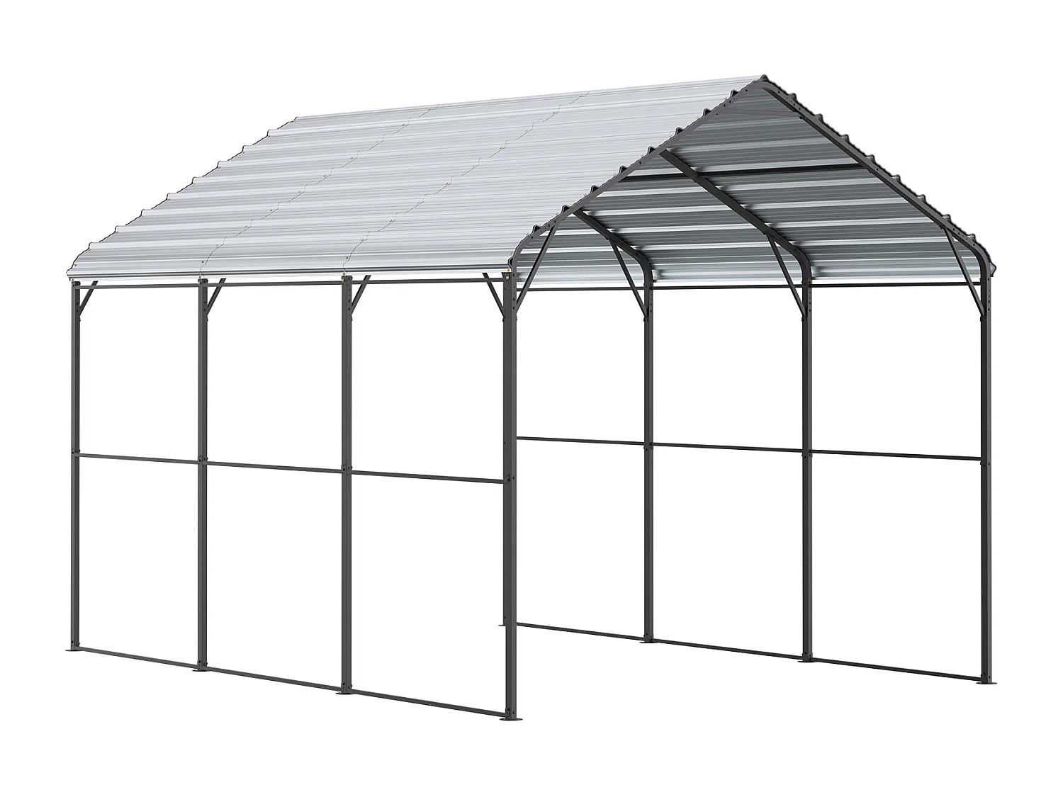 Garaje Metálico Robusto para Coches SucceBuy, 305 x 457 cm, Abriego Exterior Robusto para Coches y Barcos