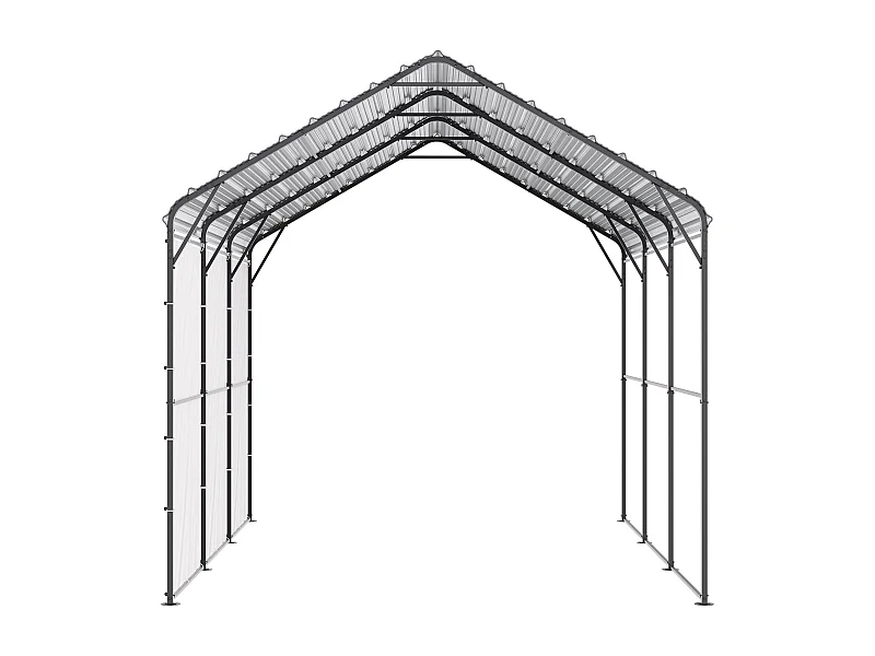 Garaje Metálico Robusto para Coches SucceBuy, 305 x 457 cm, Abriego Exterior Robusto para Coches y Barcos