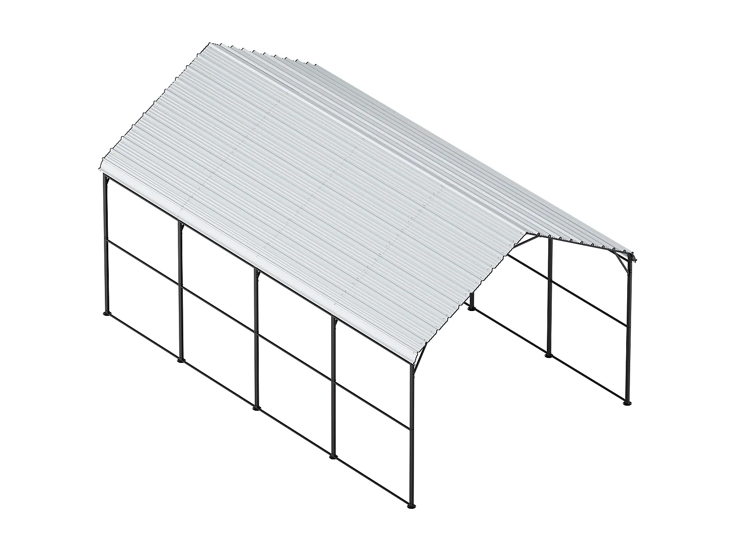 Abri de Voiture en Métal Robuste pour Voitures SucceBuy, 365 x 610 cm, Abri Extérieur Robuste pour Voitures et Bateaux