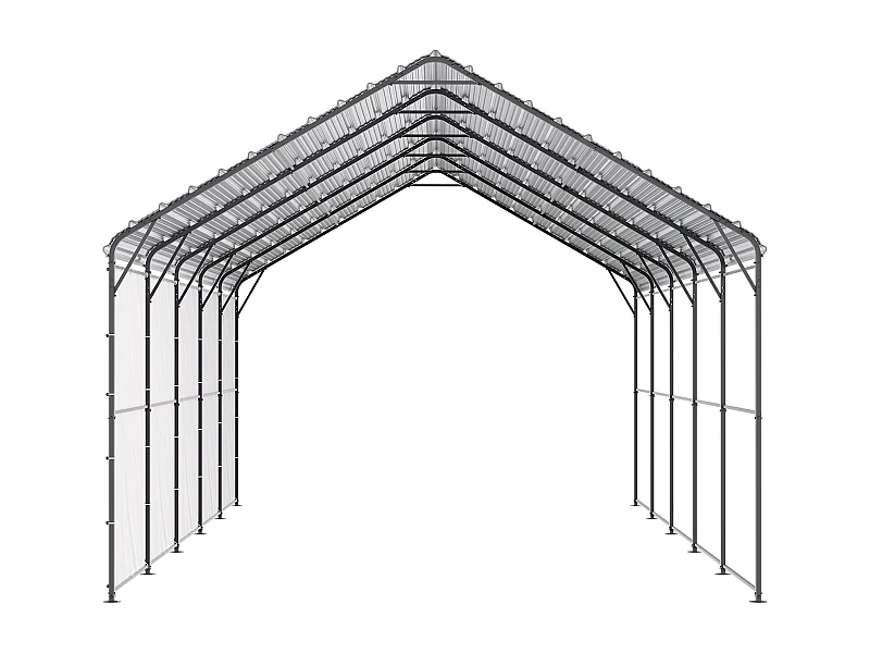 Garaje Metálico Robusto para Coches SucceBuy, 397 x 792 cm, Abriego Exterior Robusto para Coches y Barcos