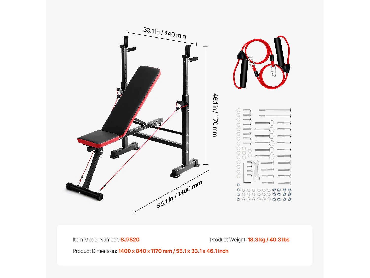 Banc de Musculation SucceBuy, Banc Assis pour Entraînement de Force en Salle de Sport à Domicile, Réglable et Pliable