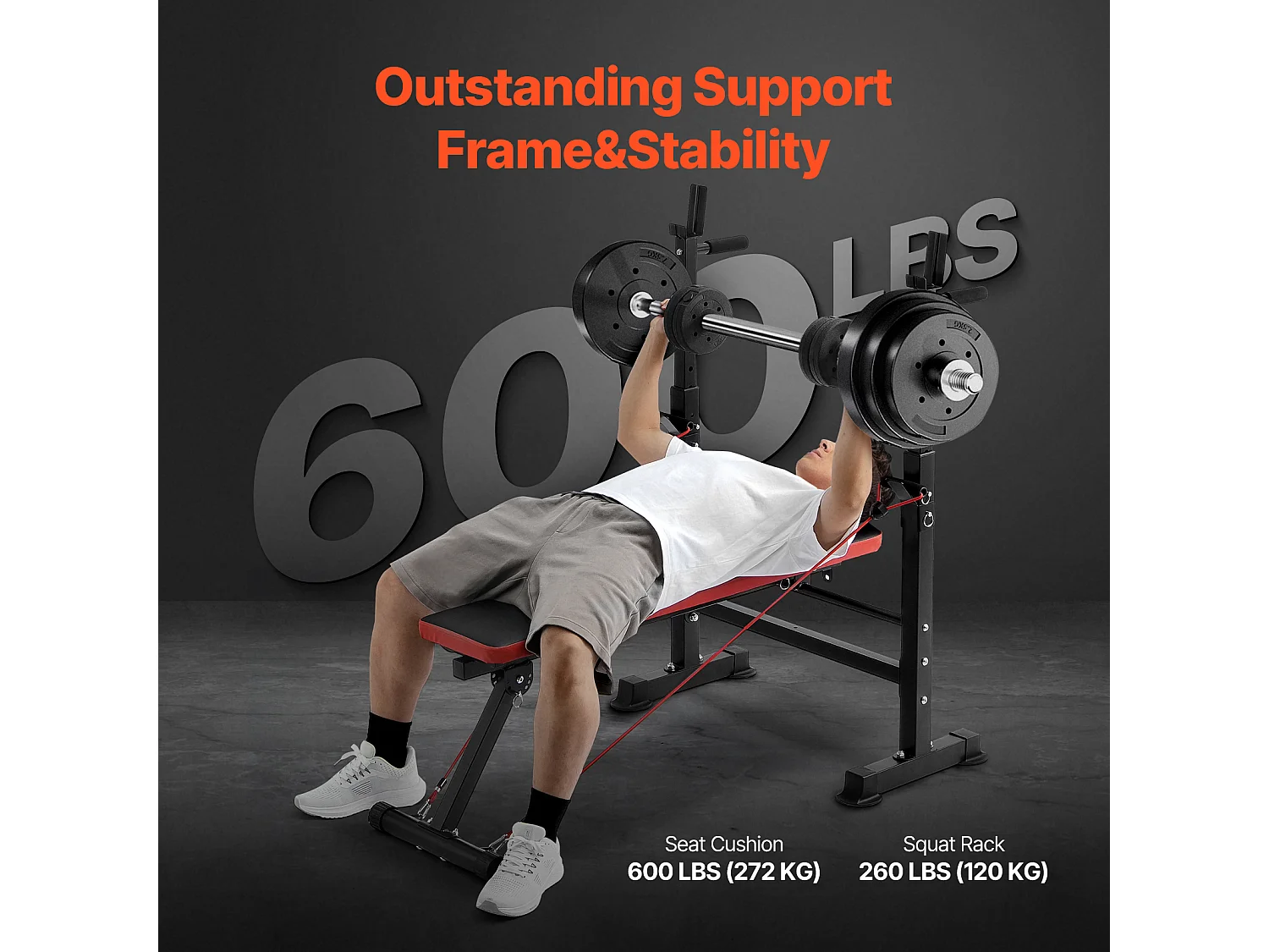 Banc de Musculation SucceBuy, Banc Assis pour Entraînement de Force en Salle de Sport à Domicile, Réglable et Pliable