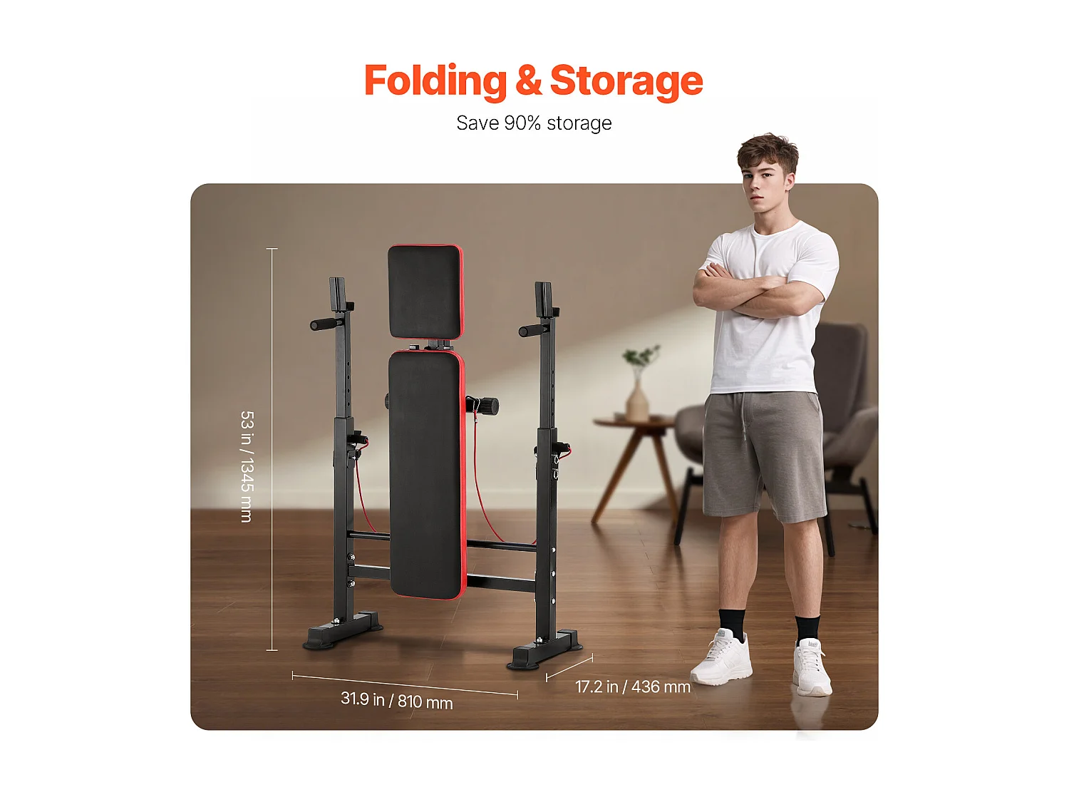 Banc de Musculation SucceBuy, Banc Assis pour Entraînement de Force en Salle de Sport à Domicile, Réglable et Pliable