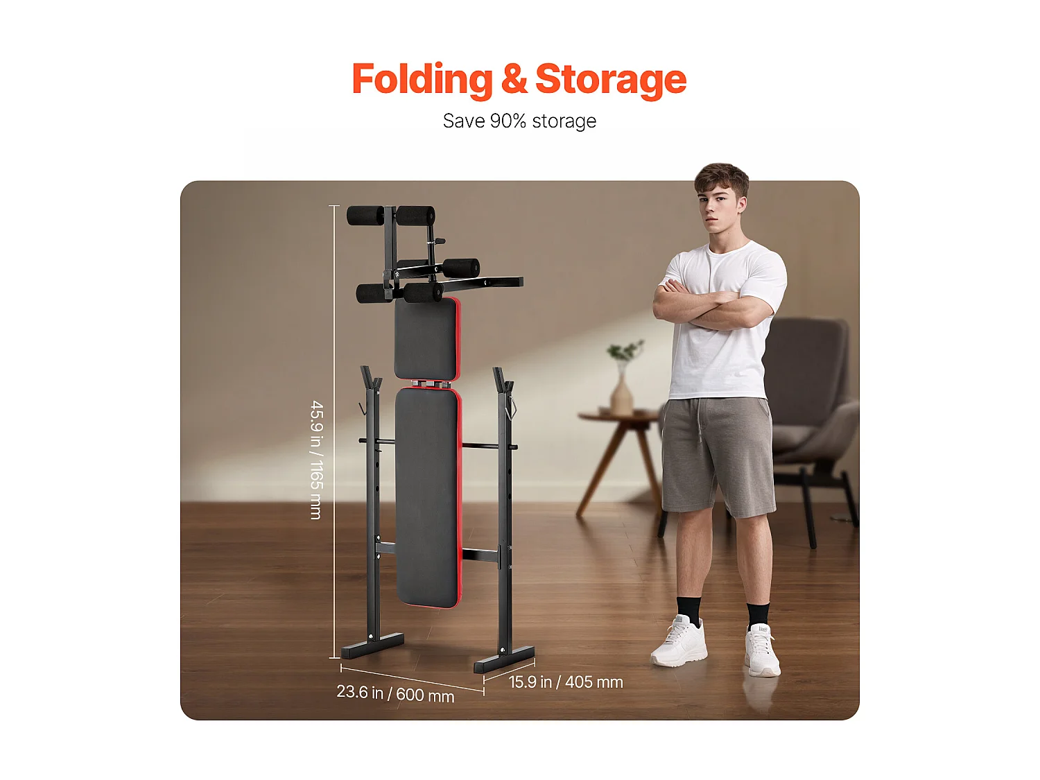 Banc de Musculation SucceBuy, Capacité 172,4 kg, Multifonctionnel, Réglable, pour Entraînement Complet du Corps à Domicile