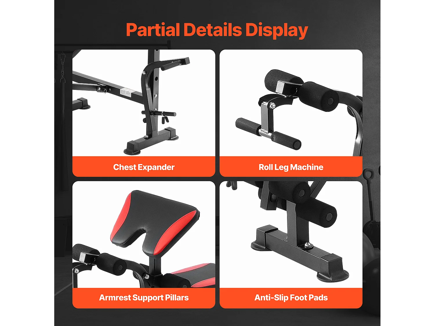 Banc de Musculation SucceBuy pour Salle de Sport à Domicile, Capacité 299 kg, Réglable et Pliable
