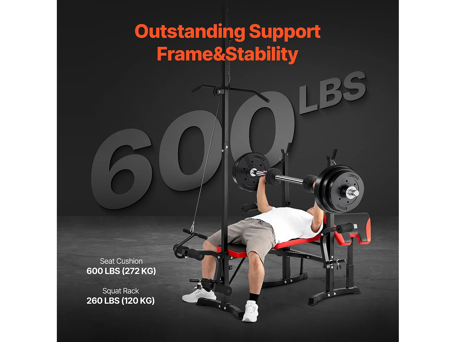 Verstellbare Hantelbank SucceBuy für Training im Home- oder Fitnessstudio, Bauchmuskeltrainingsbank