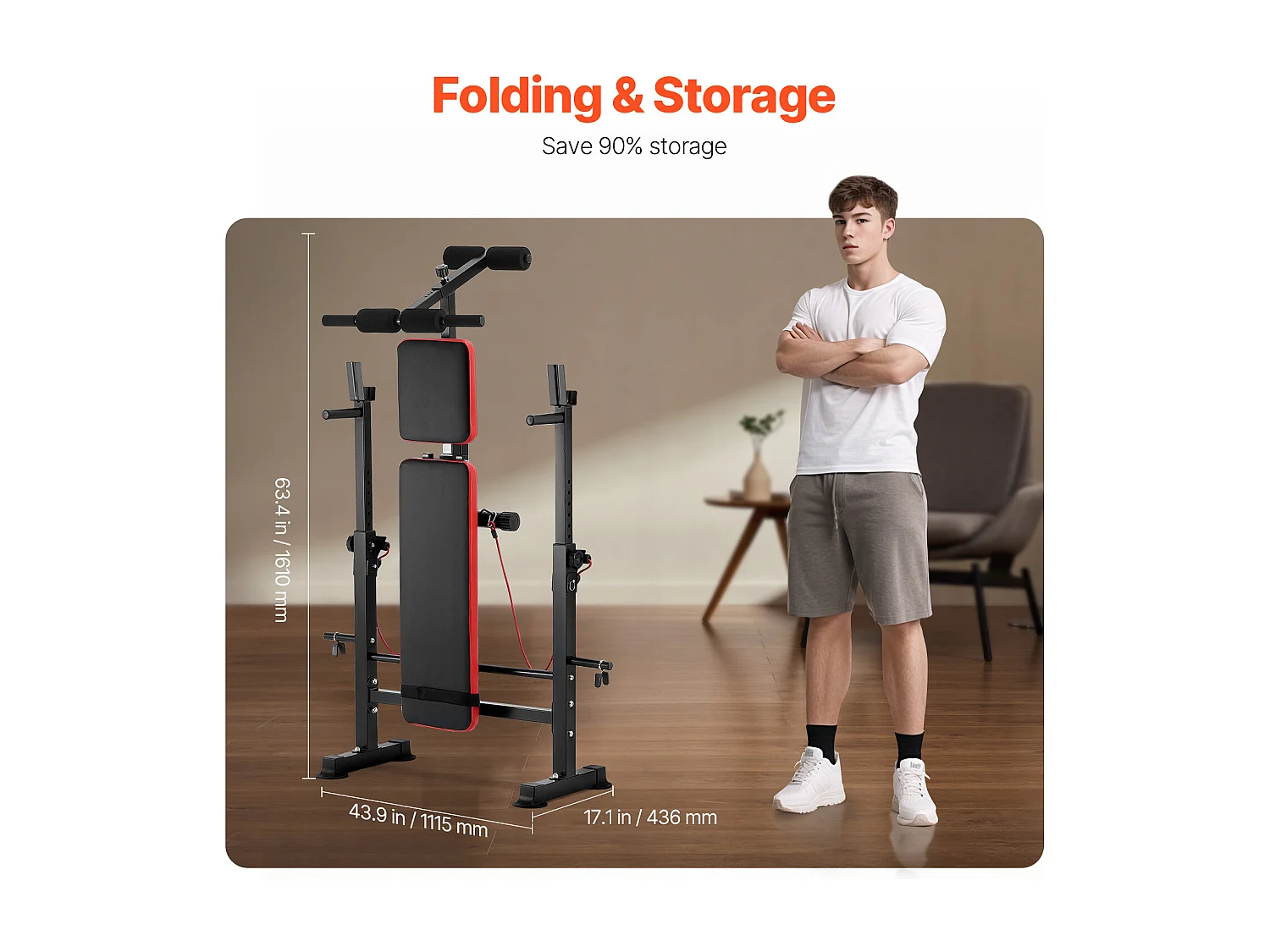 Banc de Musculation SucceBuy, Réglable et Pliable pour Musculation à Domicile