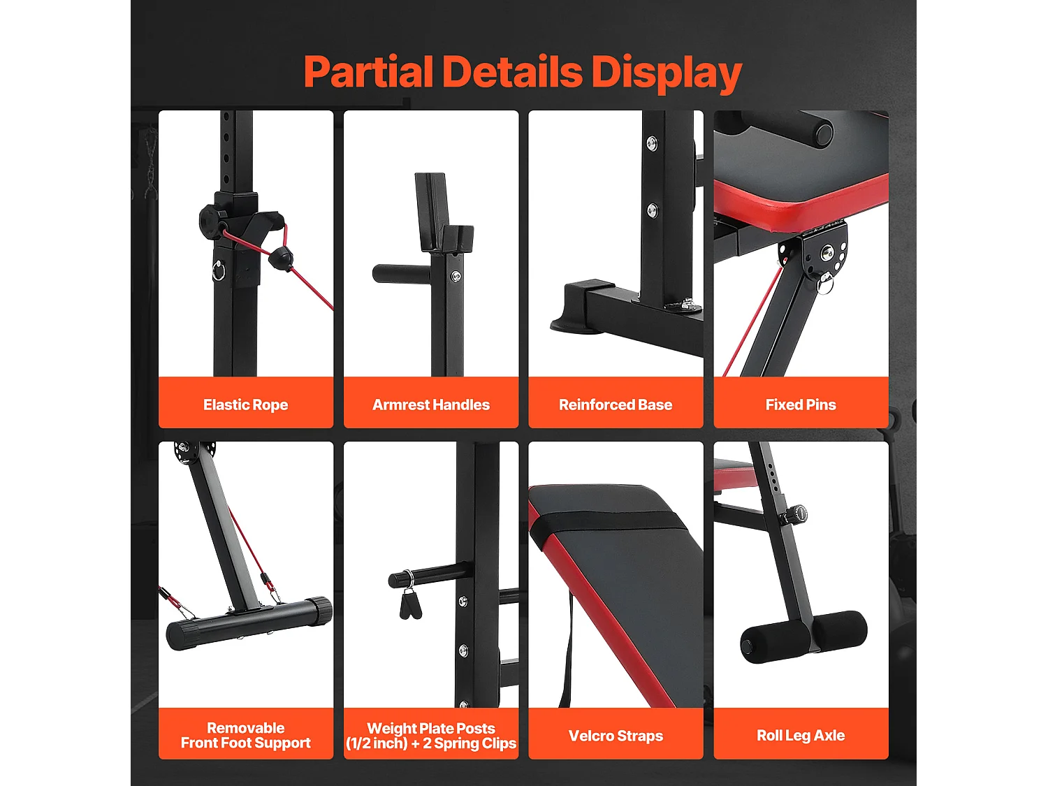 Banc de Musculation SucceBuy, Réglable et Pliable pour Musculation à Domicile