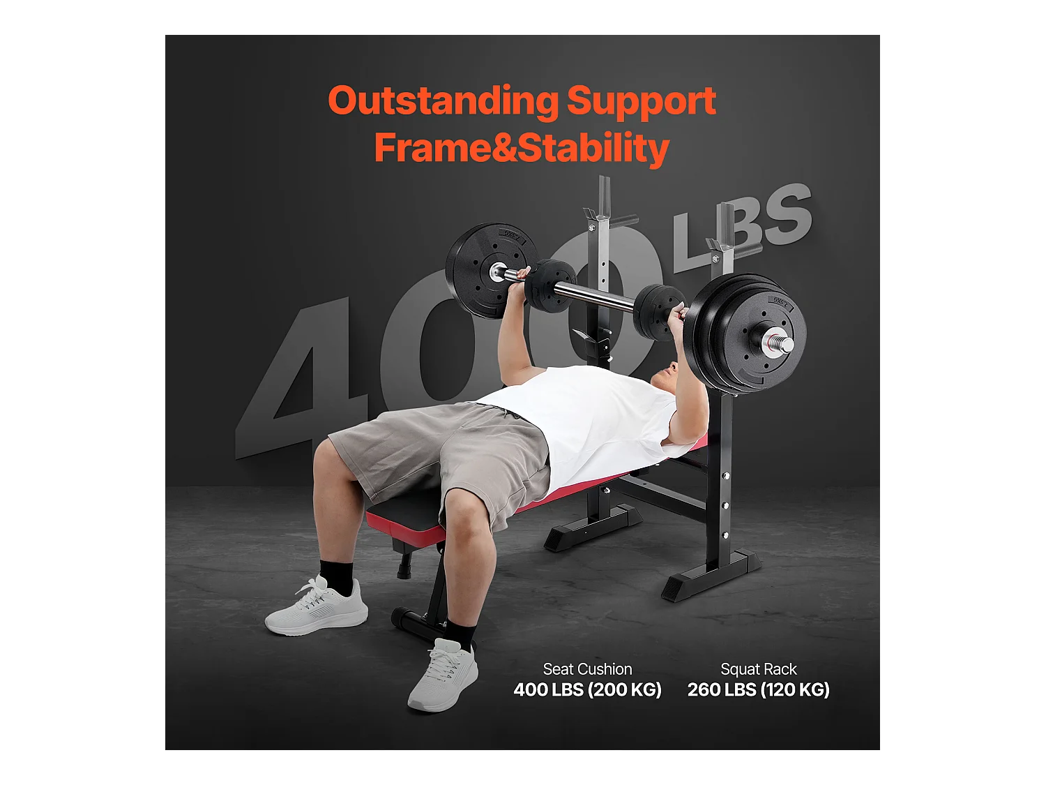 Hantelbank SucceBuy für das Fitnessstudio zu Hause, Verstellbare und Zusammenklappbare für Krafttraining