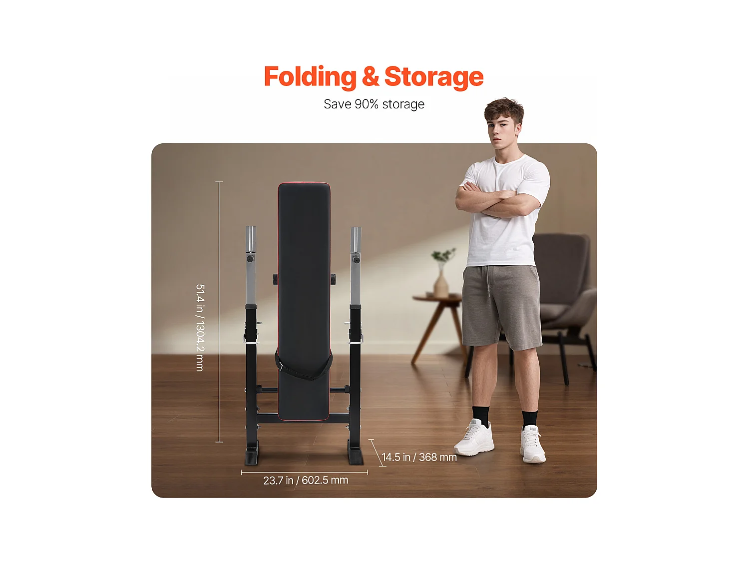 Hantelbank SucceBuy für das Fitnessstudio zu Hause, Verstellbare und Zusammenklappbare für Krafttraining