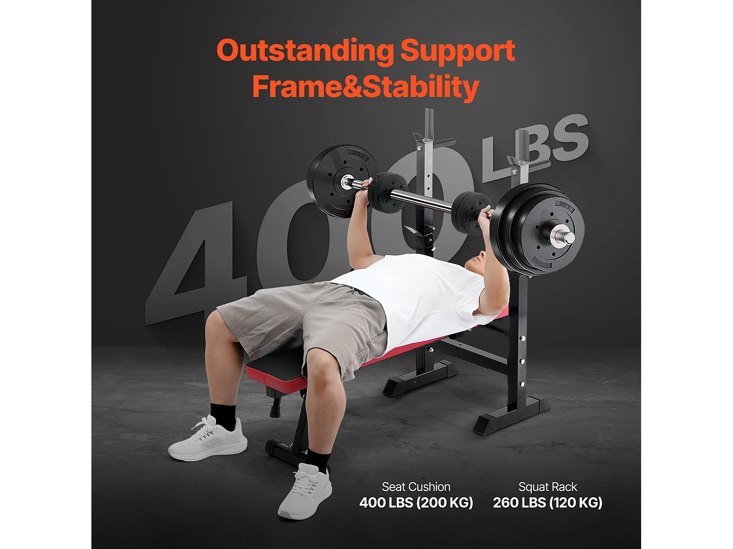 Hantelbank SucceBuy für das Fitnessstudio zu Hause, Verstellbare und Zusammenklappbare für Krafttraining