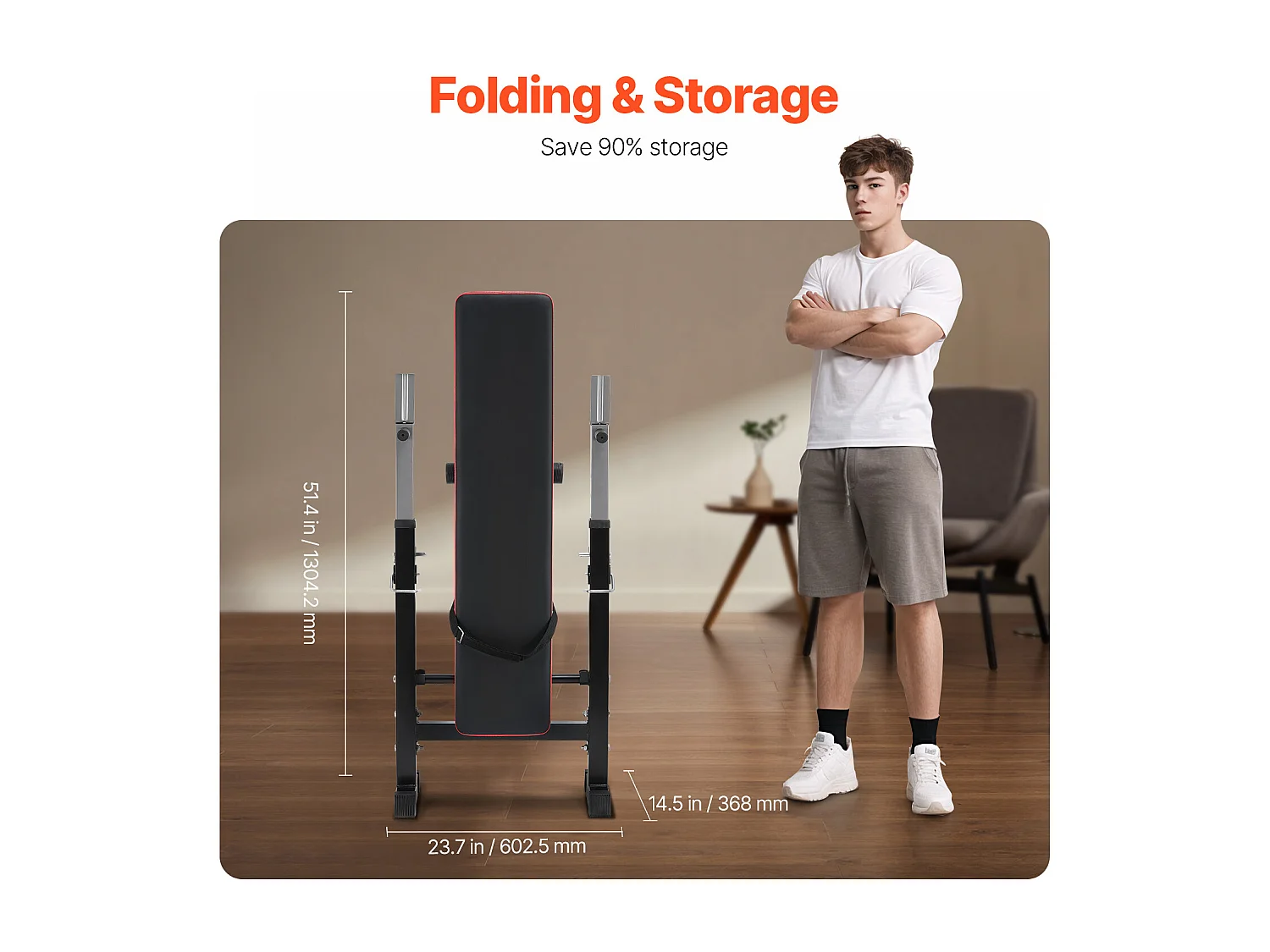 Hantelbank SucceBuy für das Fitnessstudio zu Hause, Verstellbare und Zusammenklappbare für Krafttraining