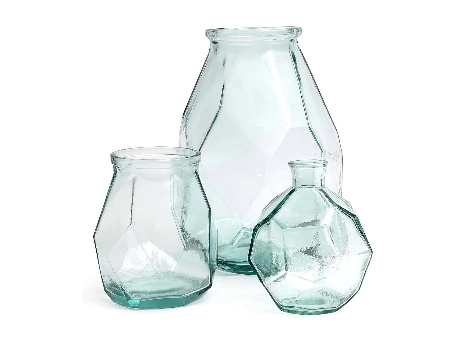 Le Vase Wide Origami - Bleu