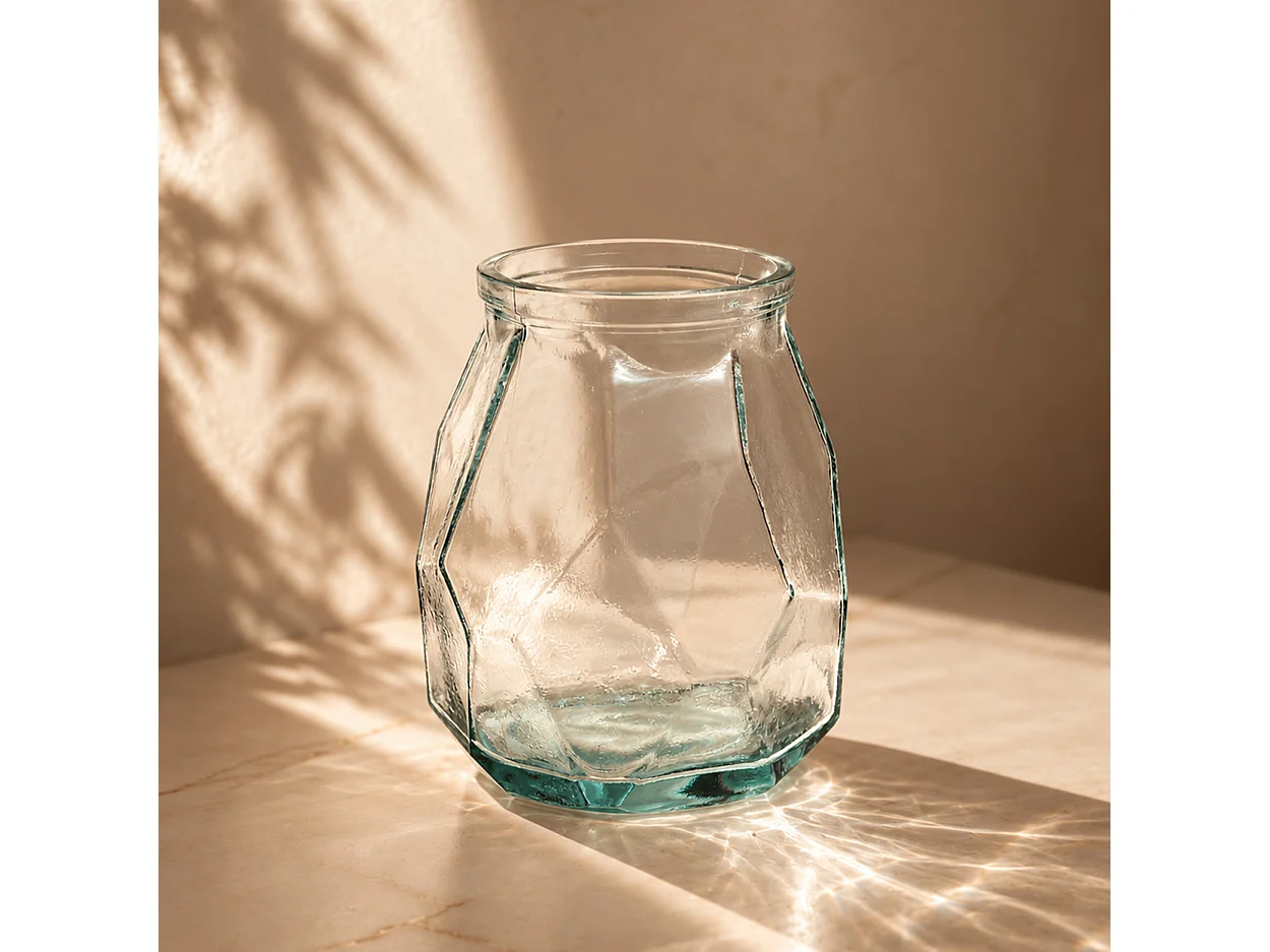 Le Vase Wide Origami - Bleu