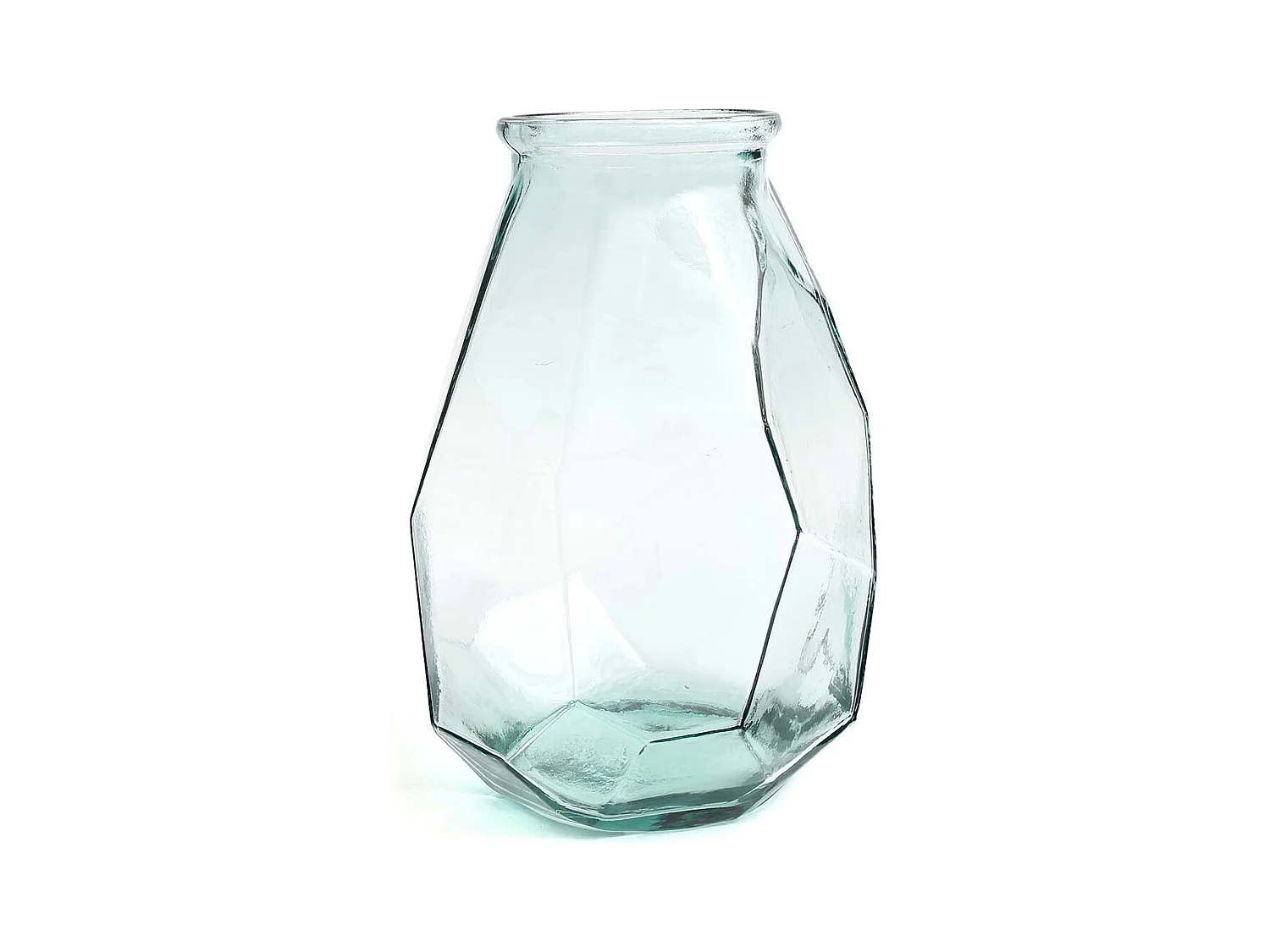 Le Vase Long Origami - Bleu