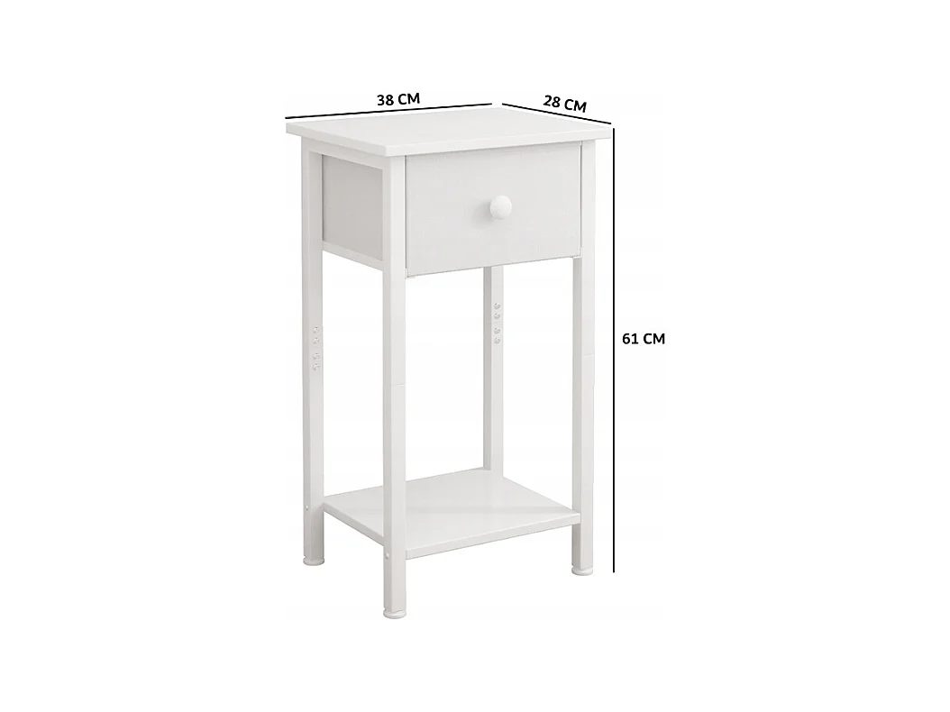 Nachttisch, Schrank mit Schublade, weiß, für das Schlafzimmer