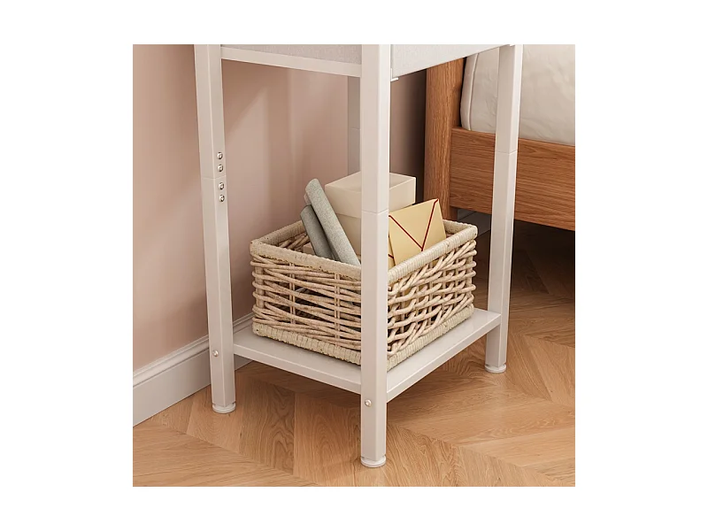 Nachttisch, Schrank mit Schublade, weiß, für das Schlafzimmer