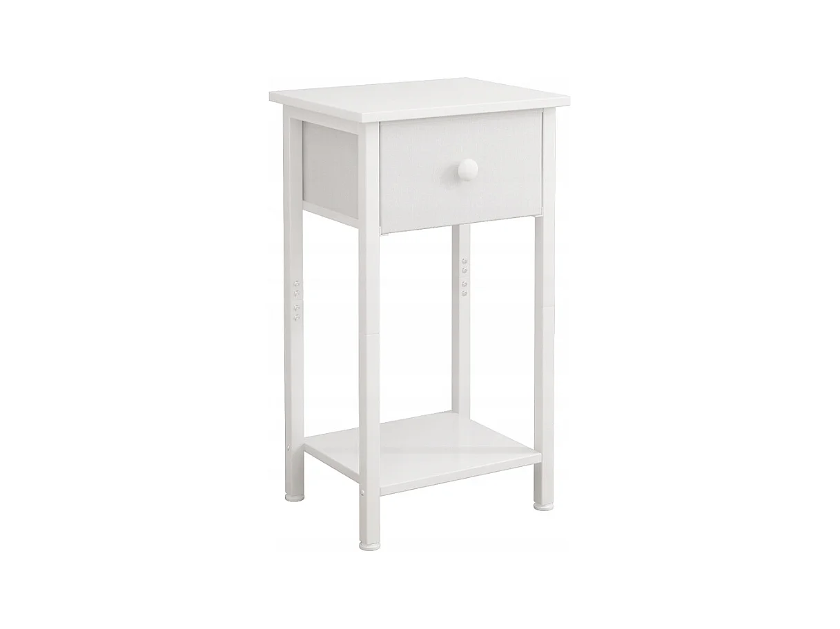 Table de chevet, meuble à tiroir, blanc, pour la chambre à coucher