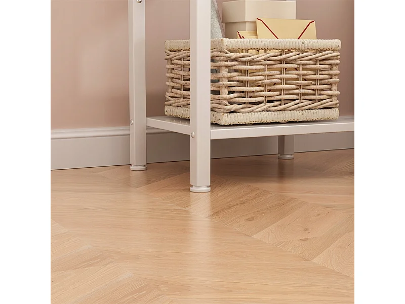 Stolik nocny, szafka z szufladą, biały, do sypialni