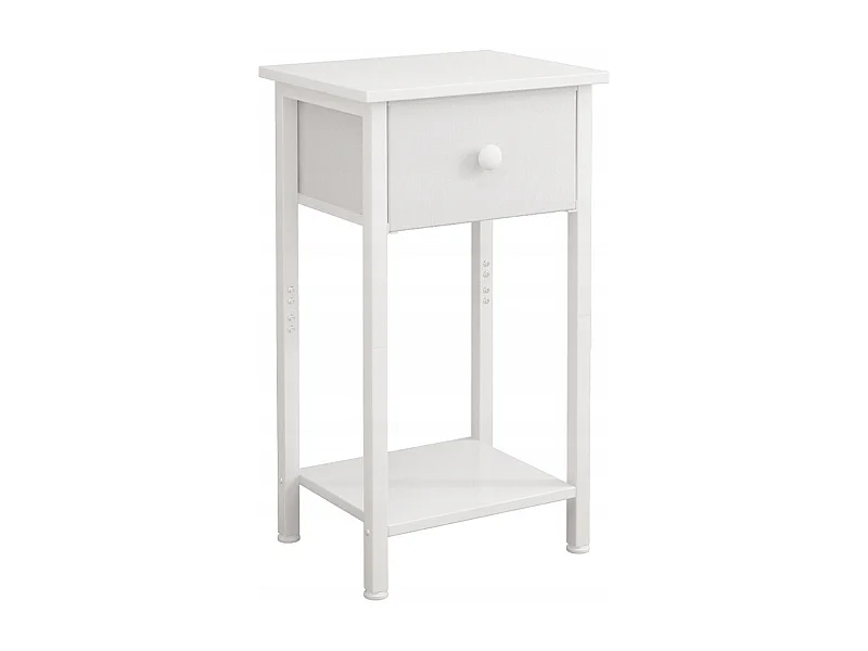 Mesa de cabeceira, armário com gaveta, branco, para o quarto