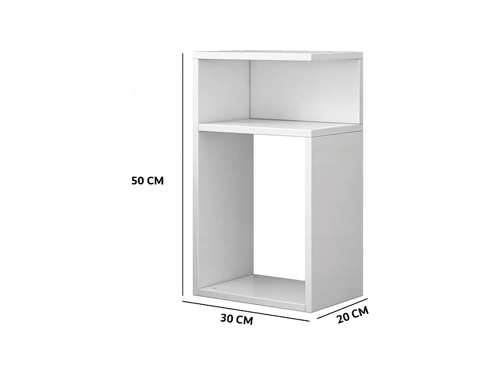 Table de chevet, blanche, pour chambre et salon, moderne