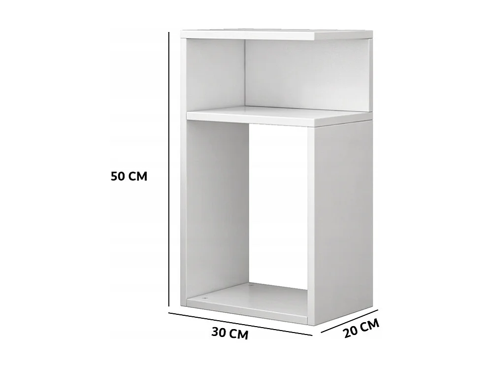 Comodino, bianco, per camera da letto e soggiorno, moderno