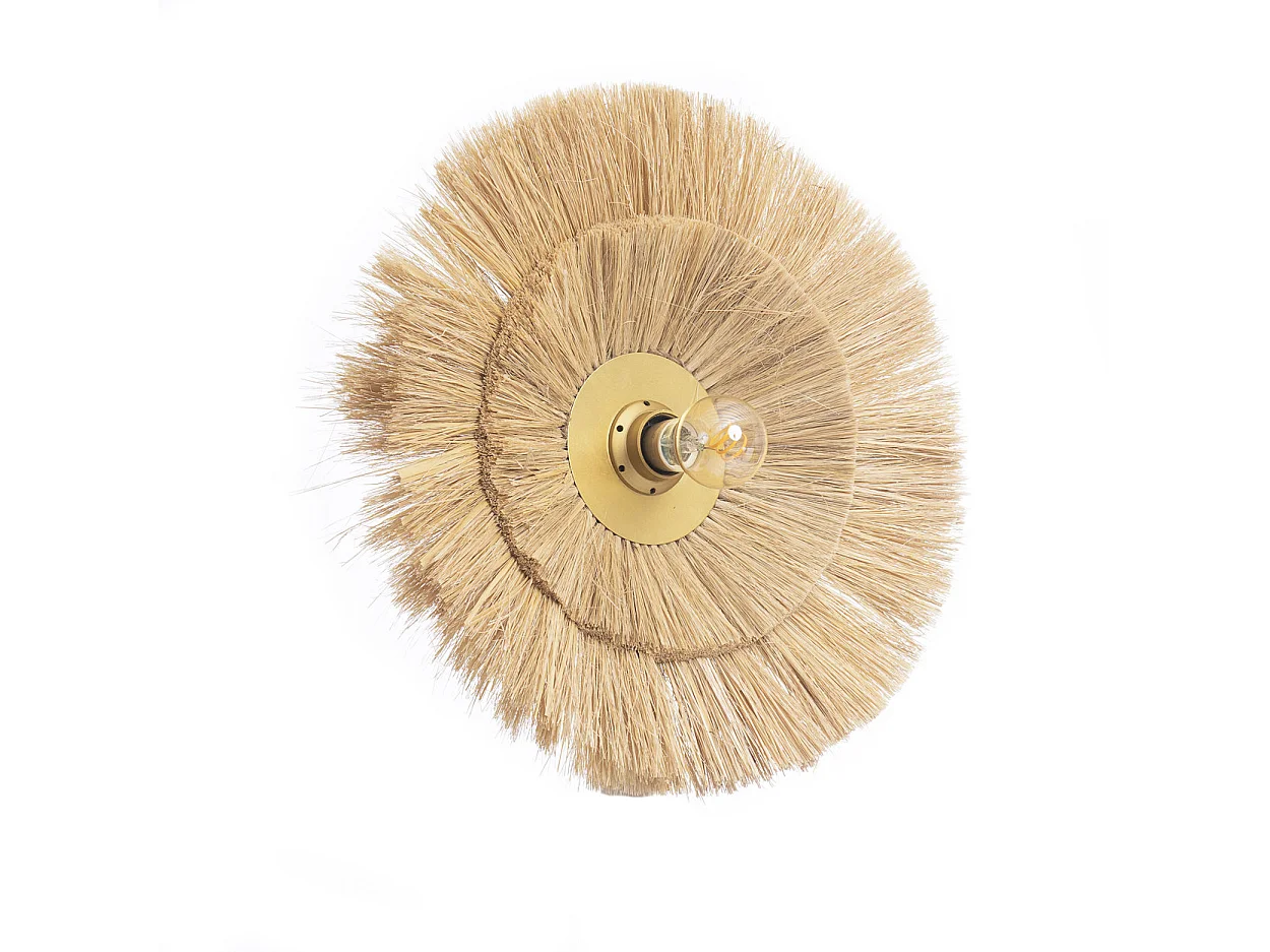 La Double Peine Applique Murale - Or Naturel - M