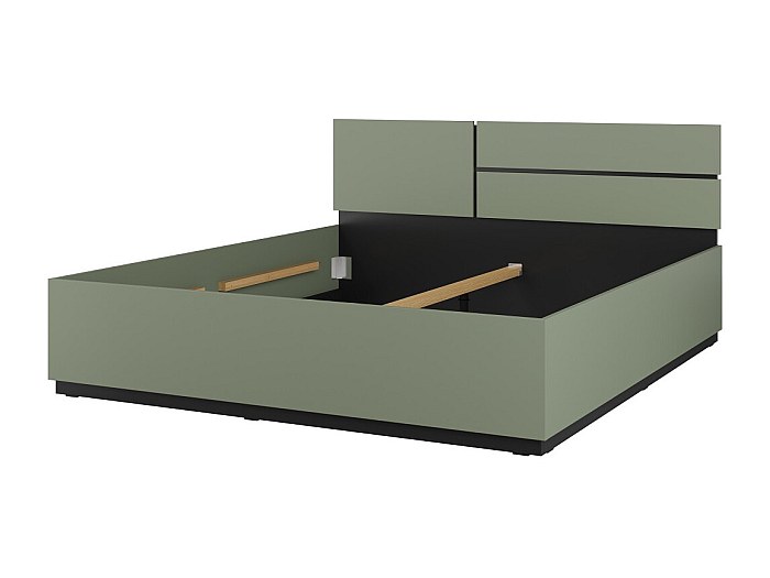 Cama HAVANA 180x200 cm – Color salvia verde y negro – Cama de diseño ...
