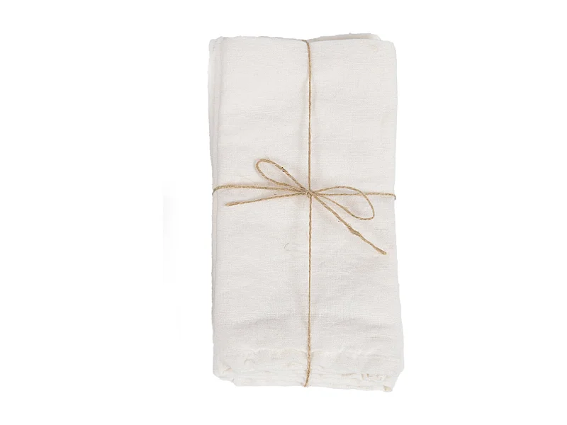 La Serviette En Lin - Blanc - Set De 4