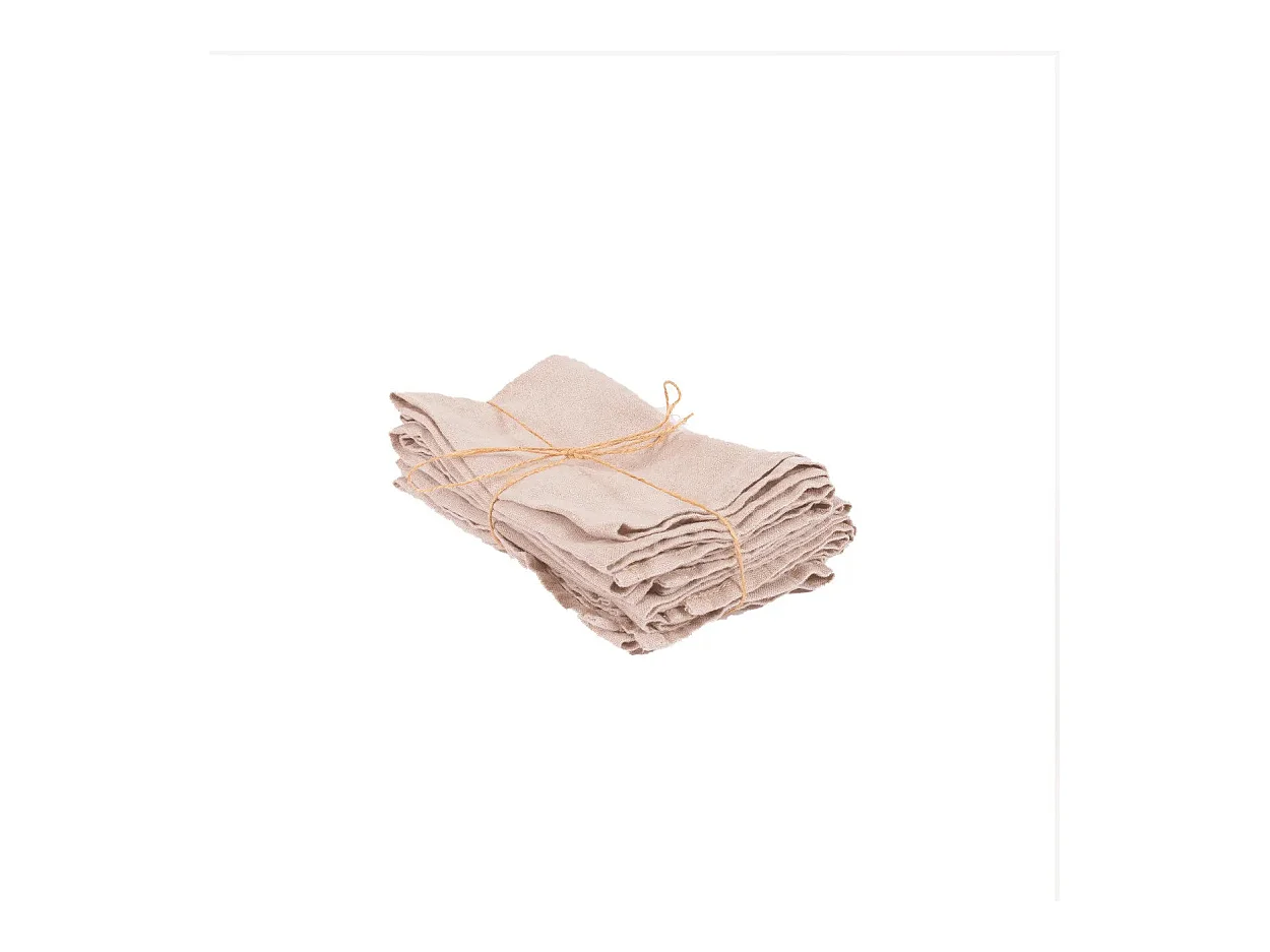 La Serviette En Lin - Beige - Set De 4