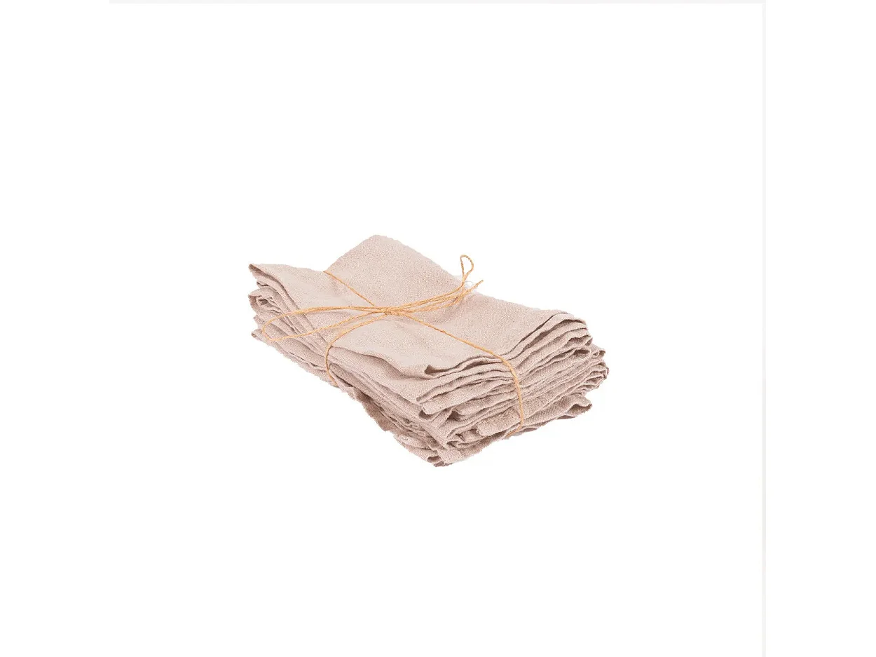 La Serviette En Lin - Beige - Set De 4
